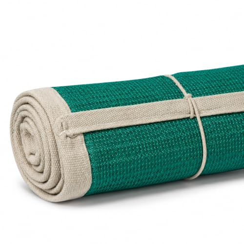 Image of GoKoo Bamboo Curtains for Outdoor - W 3 ft x H 4 ft Roll Up Blinds | Rope Mechanism Shade for Rain, Sunlight, Dust & Cold Air Protection for Balcony, Window, Door, Hotel & Restaurant (Handmade)
