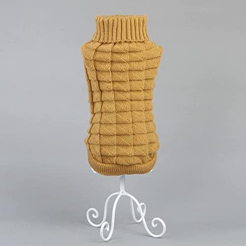 Yealay Dog Sweater Knitwear Soft Knitted Comfortable, Cat Sweater Clothes for Small Dogs Pullover Warm Apparel Dog Jumper Sweatshirt Winter Autumn (Medium, Blue)