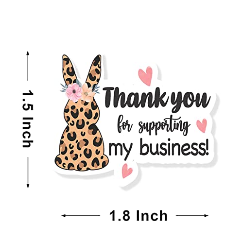 200Pcs Thank You For Supporting Easter Bunny Stickers ,Cute Small Business Envelopes Stickers For Handmade Goods Business Packages ,Easter Day Theme Small Shop Business Stickers For Envelopes Seals #TOP1