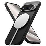 【Ringke】Google Pixel 10 Pro 用 ONYX MagSafe/PixelSnap対応 ケース TPU 耐衝撃 滑り止め 軽量 指紋防止 柔軟素材 マイクロドットパターン マグネット内蔵 ワイヤレス充電 NFC対応 ピクセル10 プロ カバー (ストラップホールあり) - Magnetic Black