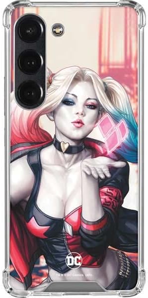 Skinit Clear Phone Case Compatible with Galaxy S23 - Officially Licensed DC Comics Harley Quinn Rebirth Cover #1 Legacy Color Variant Art by Art Germ Design