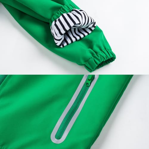 Image of Boys Rain Jacket with Detachable Hood Lightweight Raincoats for Kids