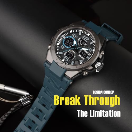 Image of RUSTET Analogue - Digital Men's Watch (Black Colored Strap - 2145)