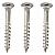 #10 x 2-1/2" Deck Screws 18-8 Stainless Steel, Square Drive, Type 17 Wood Cutting Point, Quantity 100, Size Number 10 x 2-1/2" Long