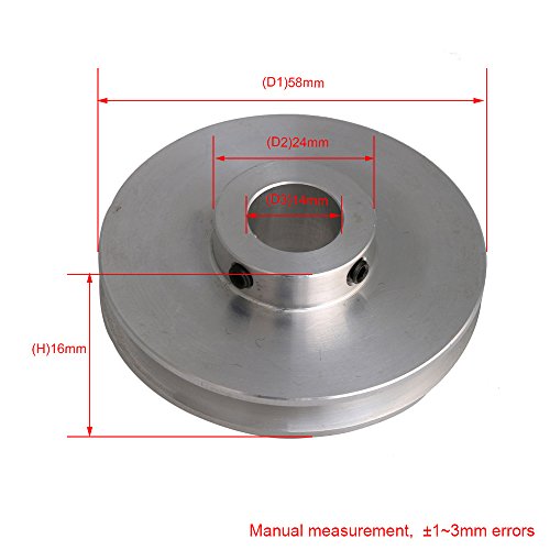 CNBTR 58 x 16 x 14 mm in lega di alluminio argento...