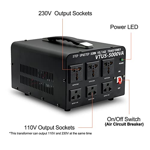Lvyuan LY-VTUS-5000 Watt Voltage Converter Transformer Heavy Duty Step Up/Down Ac 110V/120V/220V/240V Power Converter thumb #1