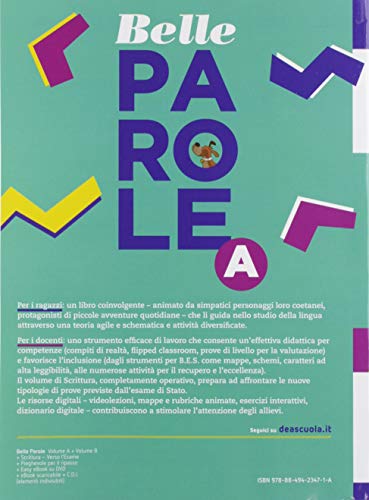 Belle Parole. Con Palestra Competenze, Scrittura Verso L'esame, Pieghevole Per Il Ripasso. Per La Scuola Media. Con E-Book. Con Espansione Online. Con DVD-ROM (Vol. A-B) - 2