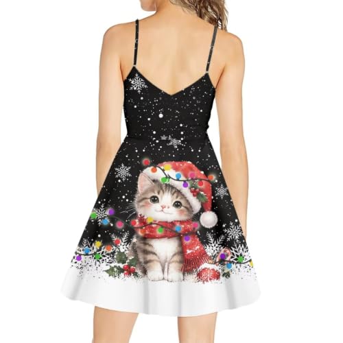 Image of Coloranimal Women's Summer Sleeveless Casual Swing Dresses with Loose Fit Beach Sundress