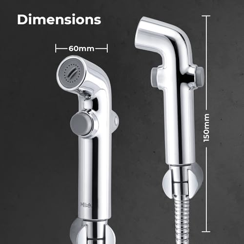 Image of Mila Health Faucet Switchstrem | ABS Chrome Handheld Bidet Spray| with 1.2m SS304 Hose Pipe | Modern Jet Spray for Toilet Hygiene | Anti-Slip Grip, Leak-Free, Easy Install | Bathroom Fitting