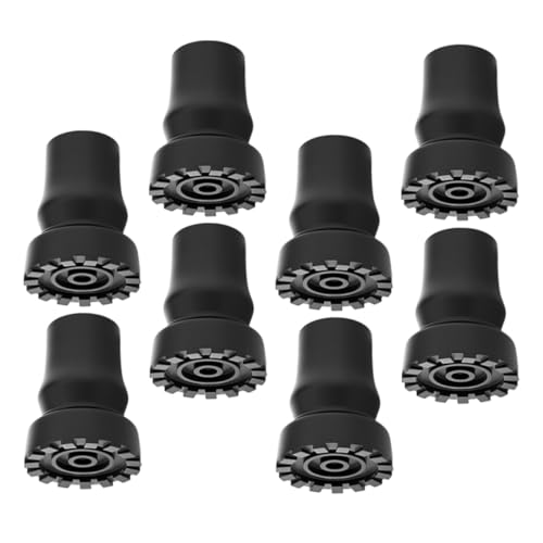 GANAZONO 8個拐杖用径対応耐摩耗滑り止めゴム脚カバー 安定性向上 転倒防止 屋内外兼用歩行補助アクセサリー