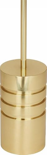 Miniatura 8 de Campbell - Lámpara de pie de 1 luz de 8 pulgadas de ancho y 62.375 pulgadas de alto, acabado de níquel pulido, color negro y dorado