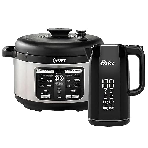 Kit Panela de Pressão Elétrica 5,7L e Chaleira Digital Oster - 220V
