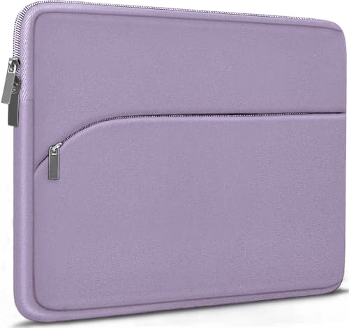 Laptop Sleeve Case 13.3 inch, Portable Monitor Protective Laptop Case with Front Pocket Computer Bag Compatible with MacBook Air Pro 13.3 inch 14 inch, Dell, HP, Lavender
