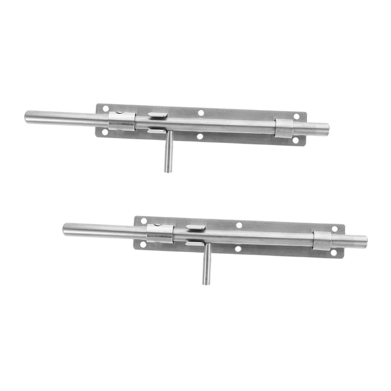 UKCOCO Chiavistello in Acciaio Inox per Porta e Cancello, 2 Pezzi, Resistente, per Porte in Legno e Doppi Cancelli, Sicurezza Casa