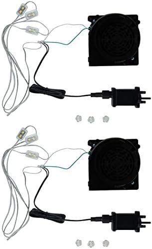 NIKJEBDF Inflatable Air Blower Replacement, 12V 1.0A Fan Blower Motor with 3 LED Light String, Indoor Outdoor Air Blower for Various Shapes Inflatables, Witch, Pumpkin, Ball, Christmas Decoration