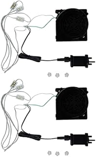 NIKJEBDF Inflatable Air Blower Replacement, 12V 1.0A Fan Blower Motor with 3 LED Light String, Indoor Outdoor Air Blower for Various Shapes Inflatables, Witch, Pumpkin, Ball, Christmas Decoration