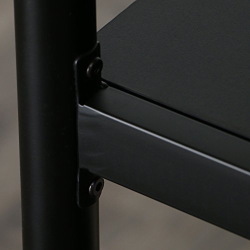 Walker Edison Metal Black Twin Low Loft Bunk Floating Bed Kids Bedroom Storage Guard Rail Ladder Bedframe #TOP4