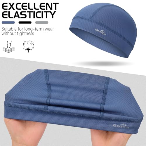 Image of GXCROR 3 Pack Cooling Skull Cap with Sweat-Wicking & Anti-Odor Technology Quick-Dry Helmet Liner for Cycling Motorcycle