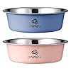 Stainless Steel Metal Dog Bowl Set of 2, Animire Nonslip Dog Water and Food Bowl, Easy to Clean, Each Holds 7.6 Cup