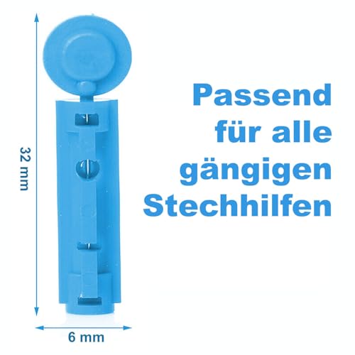 100 x One Step Lanzetten 23 G I Sterile Einweglanzetten I Blutlanzetten I Sicherheitslanzetten für Blutentnahme I Blutzuckermessung I Passend für alle gängigen Stechhilfen