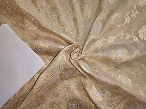 Tissu georgette or et ivoire pour robe de soirée et cortège de mariage