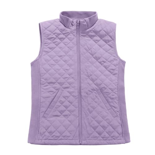Bienzoe Women Quilted Casual Vest: Lightweight Packable Sleeveless Jacket