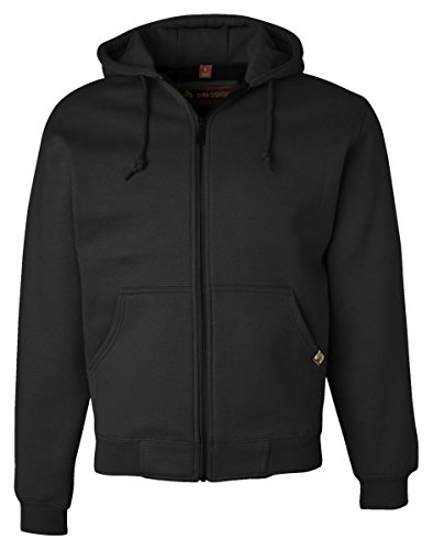 DRI Duck Crossfire Men's Fleece Hoodie Zip-Up, 7033, Large, Black