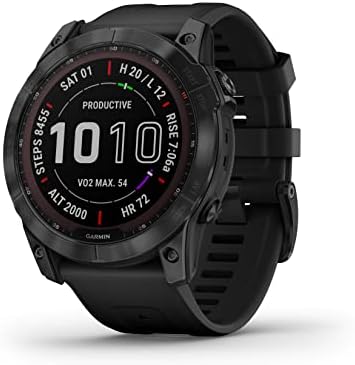 Garmin Fenix 7X solar tactical watch with Power Sapphire lens and LED flashlight