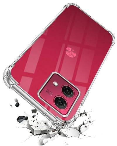 Image of Jkobi Shockproof Crystal-Clear Back Cover for Motorola Moto G84 (Anti Yellow Case | Drop & Camera Protection | Hard Polycarbonate)