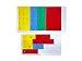 Finger Position Keyboard Stickers Labels Decals for the Beginning Typing Student to Graphically Showing "Typing Zones" for each Finger (Lexan Polycarbonate Material, 3M Adhesive)