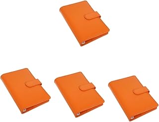 Abaodam 4Pcs Caso De Contabilidade Fichário De Orçamento Carteira Pasta De Documentos Fichário Caderno Bloco De Notas De Couro Pasta Planejador Pessoal Fichário Bloco De Notas Decorativo