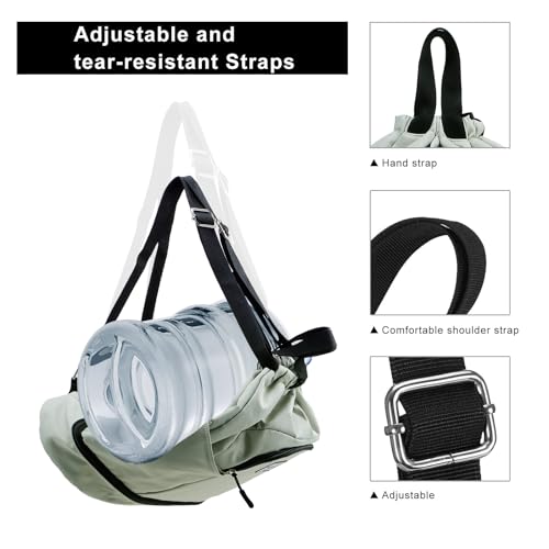 Image of Kamo Drawstring Backpack Bag - Sport Swimming Yoga Backpack with Shoe Compartment, Two Water Bottle Holder for Men Women Large String Backpack Athletic Sackpack for Travel