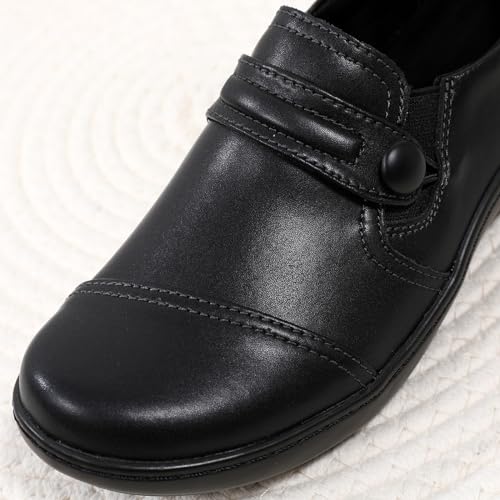 Image of QAE Loafers for Women Orthopedic Loafers for Women Comfortable Women's Flat Slip-Ons Shoes for Dress Work Business Casual