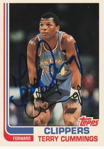 Terry Cummings San Diego Clippers Signed 1992 Topps Archives Card #24 - Basketball Autographed Cards