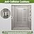 Bathlink Shower Door 56-60" W * 72" H, Brushed Nickel Double Sliding Shower Door with 1/4"(6mm) Tempered Glass, Shower Glass Door Easy to Clean