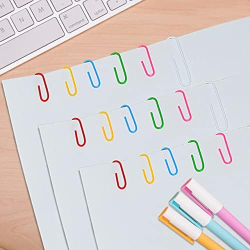 JIKIOU 510 Pcs Coloured Paper Clips, Premium Paper Clips Assorted Sizes, Colored Paper Clips for Paperwork(Red, Yellow, Blue, Green, Pink, White)