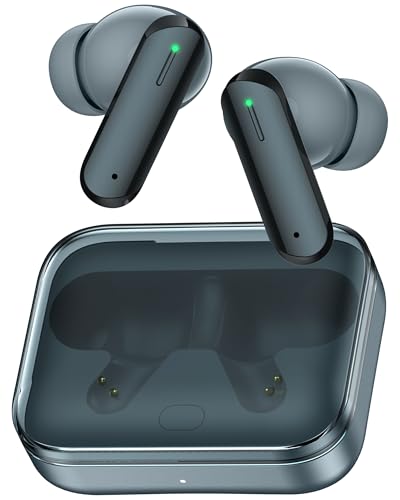 Image of Vaku Luxos BOOMX Wireless Earbuds Bluetooth 5.4 TWS Headphones 60H Playback Bass Stereo 13mm Drivers Gaming Low Latency HD Calls Touch Control Fast Charging IPX Waterproof- Green