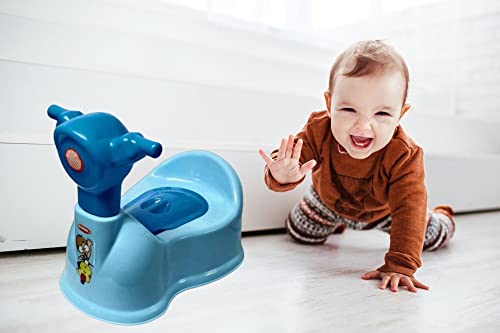 Image of Sonal - Baby Scooty - Baby Toilet Trainer Potty Seat with Removable Tray, Lid Cover - For 6 to 24 Months Baby (Blue)