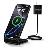 for Samsung S25 S24 Fast Wireless Charger Stand,15W Cordless Wireless Charging Station with 18W Adapter for Samsung Galaxy S25/S24 Ultra/S23 FE/S22/S21/iPhone 16 Pro Max 15 14/Pixel 9 Pro
