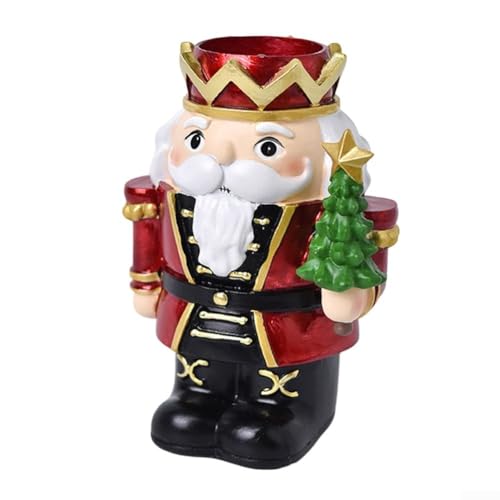 ZAMETTER Harz Nussknacker Kerzenständer Ornament Weihnachten...