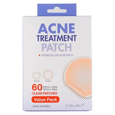 Celavi Acne Spot Treatment Hydrocolloid Patch (Acne Treatment, 60 Count) Cover