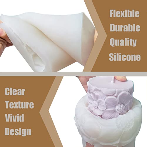 Candle Making Molds, Aitrai 3D Flower Silicone Molds For Candles Candle Mold For Candle Making Diy Soaps Aromatherapy Wax Candle Crafts Home Decorations #TOP2