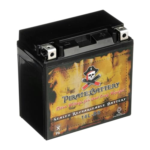 Pirate 14L-BS 12V 16Ah Battery for ATV, Motorcycle, Jet Skis