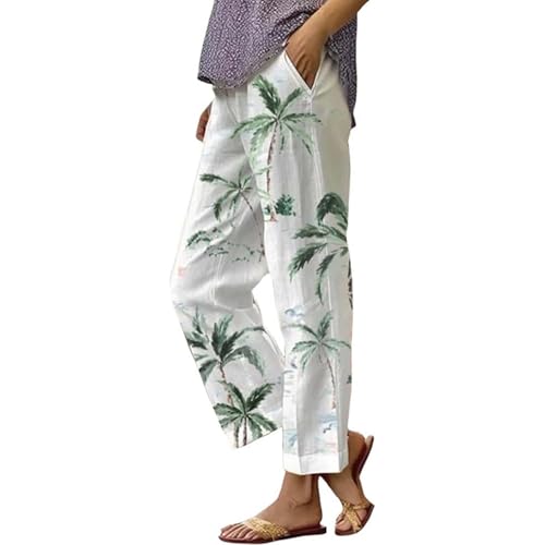Pantalon de costume élégant et confortable en lin pour femme