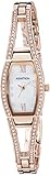 Armitron Women's 75/3531MPRG Genuine Crystal Accented Rosegold-Tone Bangle Watch