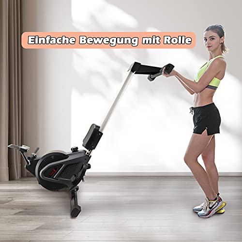 Dripex Rudergerät für Fitness zu Hause, superleises Rudergerät mit 15 Stufen Widerstandseinstellung und intelligentem… – Bild 3