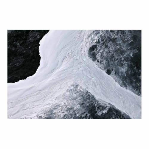 Toile decoration murale montagnes noires et blanches affiche 70x100