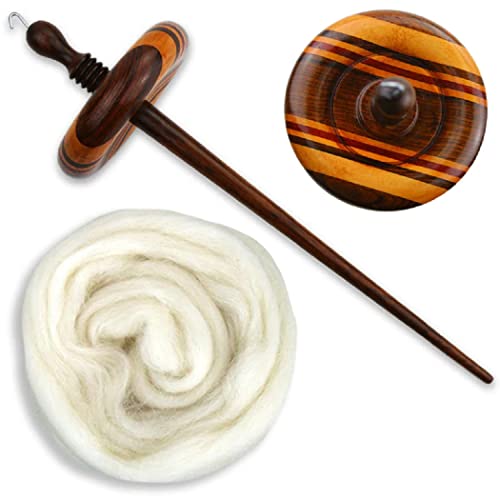 image for Revolution Fibers Premium Artisan Top Whorl Drop Spindle for Beginner 