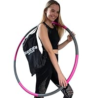 GreenWise™ Hula Hoop Sport Reifen 1,0 kg aus Edelstahl für Erwachsene & Kinder zur Gewichtsabnahme Massage Fitness | mit Videokurs | 95 cm | hochwertiger Schaumstoff | inkl. Tragetasche
