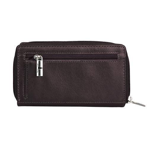 Image of URBAN FOREST Stella Aniline Brown Leather Wallet for Women